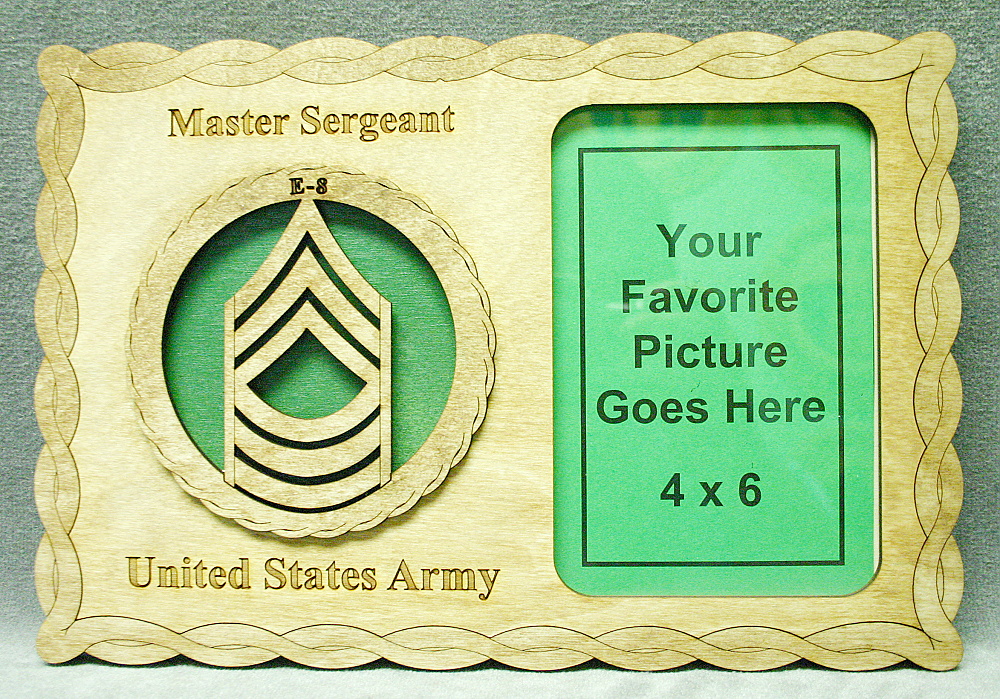 Army E8 Master Sergeant Picture Frame